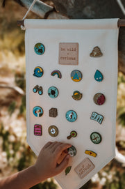 Pin Banner and Welcome Pin for The Wild Club