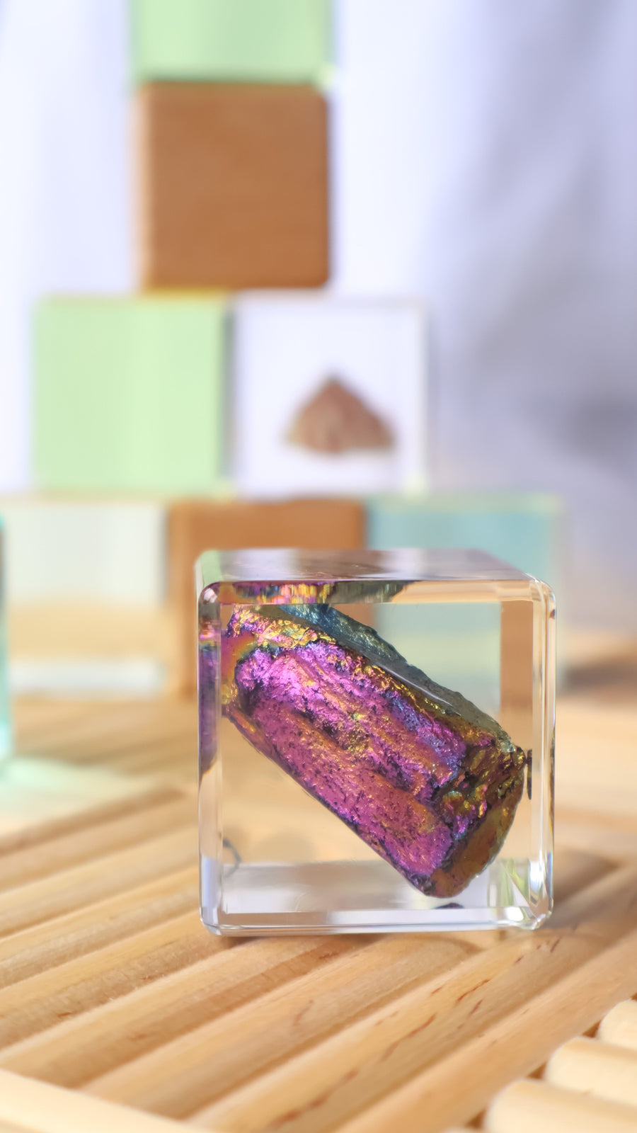 Tourmaline Crystal Specimen Cube - Our Earth Life