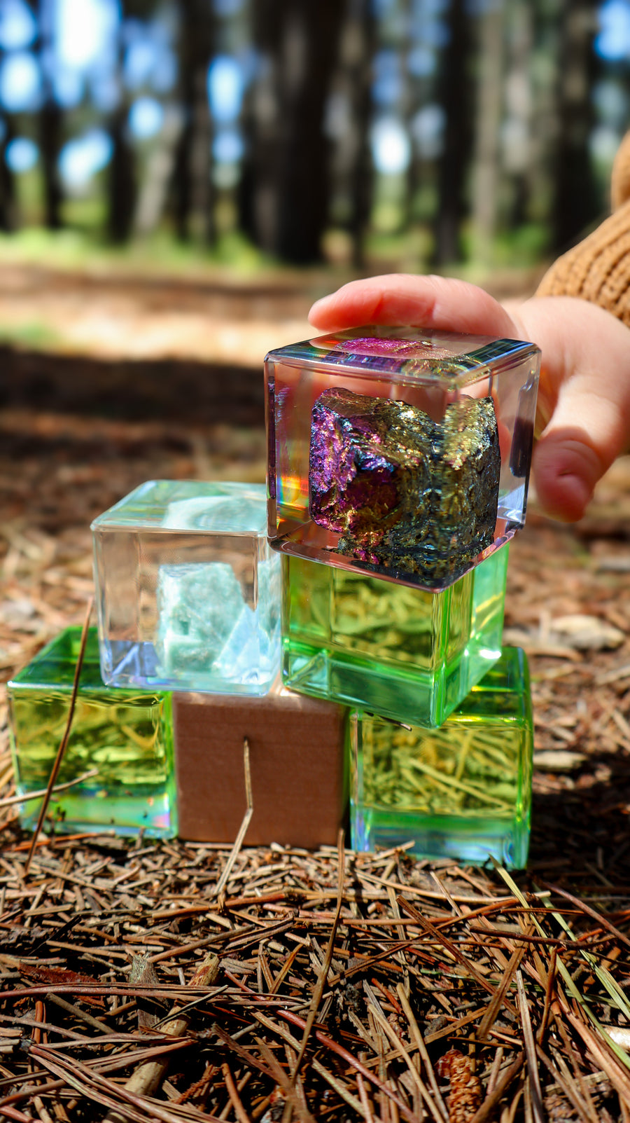 Tourmaline Crystal Specimen Cube - Our Earth Life